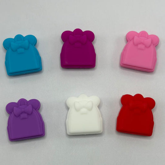 Bowtie Purse Cartoon Mouse with Women's Hand Bag Silicone Focal Beads Random Mix