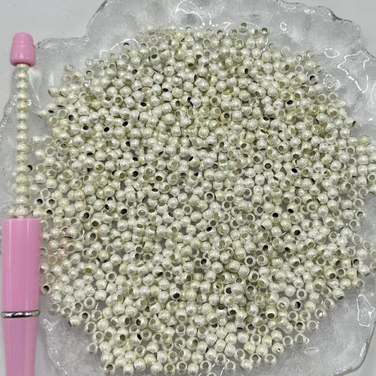 Hollow Textured Round Copper Ball Spacers Lightweight Multi Color Metal Waist Beads for Jewelry Making in 4mm, 6mm & 8mm