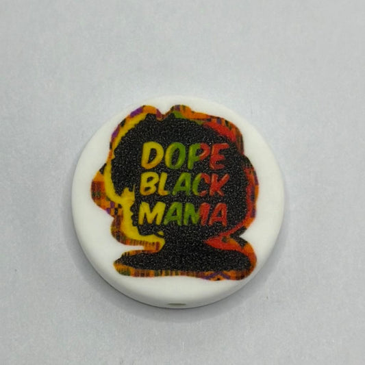 Juneteenth Love and Appreciation Cool Dope Black Mom, Mother, and Mum Silicone Focal Beads