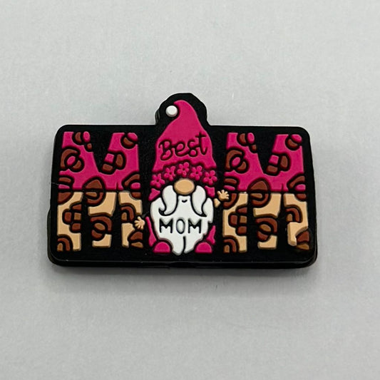 Gnome Dwarf Mother Mum Best Mom Silicone Focal Beads