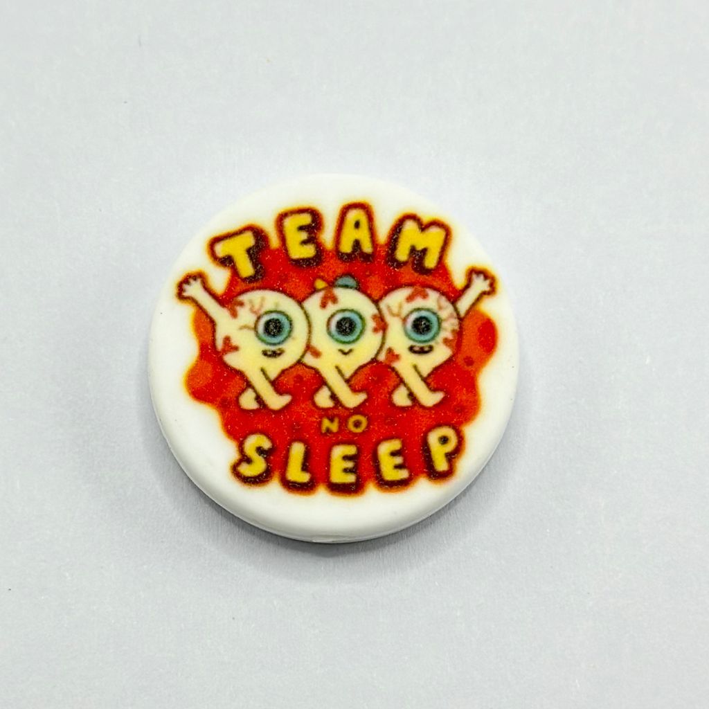 No Sleep Night Owl Sleepless Guardians Team Silicone Focal Bead