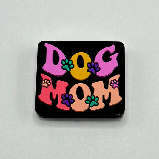 Pet Mama Mother, Colorful Dog Mom with Paws Silicone Focal Beads