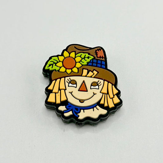 Flower Puppet Scarecrow Boy with Hat and Silicone Focal Beads
