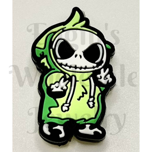 Skeleton Couple Green Jumper Body Suit Silicone Focal Beads