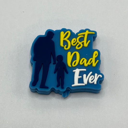 Best Dad Ever Father and Kid Silicone Focal Beads
