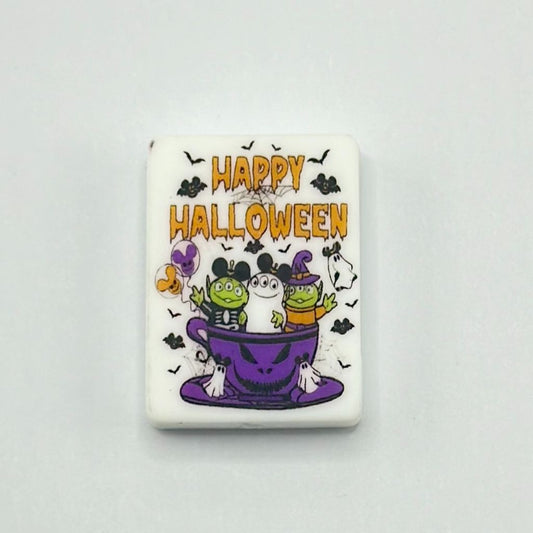 Halloween Cup Toy Happy Witch Ghost Silicone Focal Beads