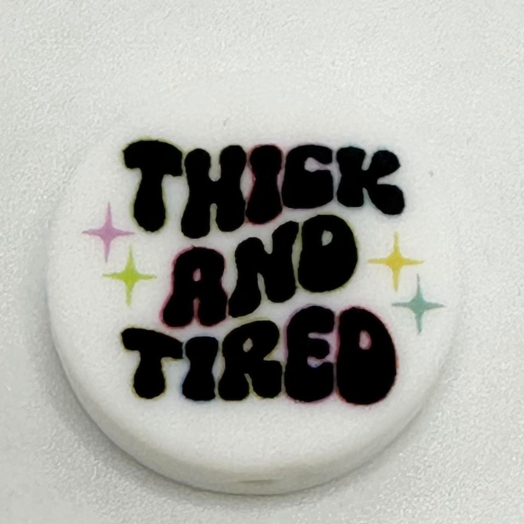 Lazy, Sluggish, Shiny Restless, Thick And Tired, Silicone Focal Beads