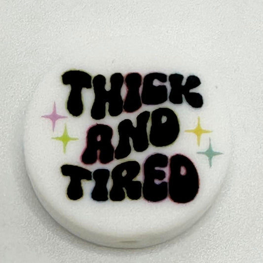 Lazy, Sluggish, Shiny Restless, Thick And Tired, Silicone Focal Beads