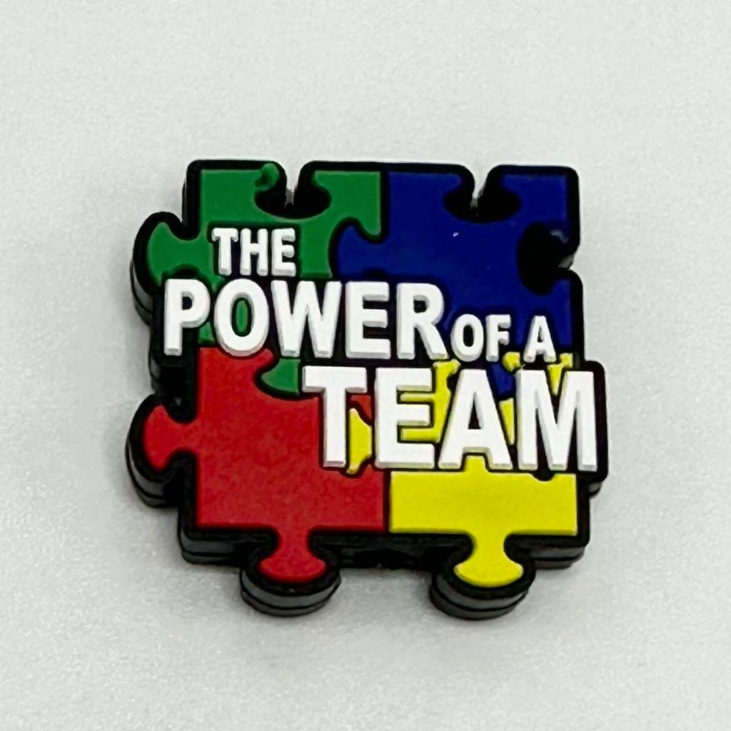 Autism Puzzle Education, The Power Of A Team Silicone Focal  Beads