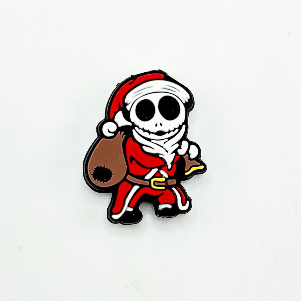 Santa Claus Jack Halloween Skull Christmas Hat Silicone Focal Beads