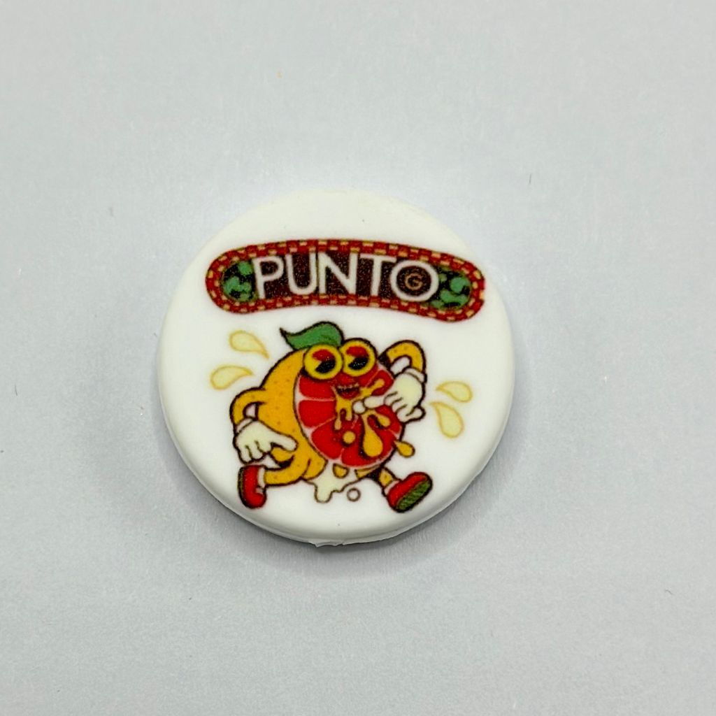 Grapefruit Running with Juice Punto Cartoon Silicone Focal Beads