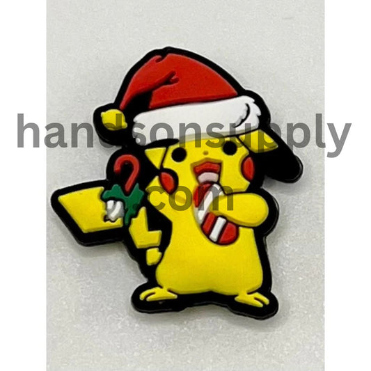 Adorable Small Monster with Red Christmas Hat Silicone Focal Beads (Ship out in Around 4-6 Days after Ordering)