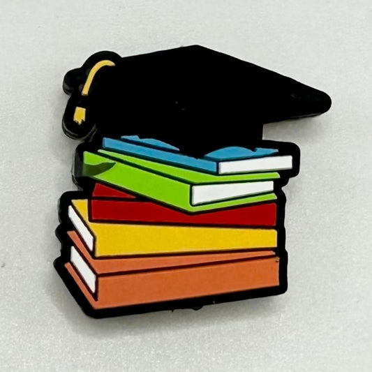 Note Books, Education, School Decor, Graduation Hat With Book, Silicone Focal Beads