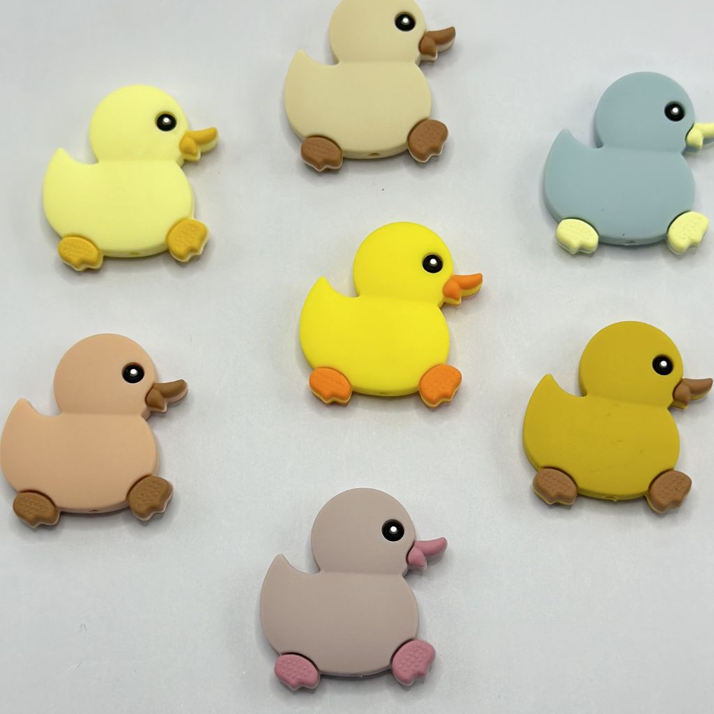 Little Ducks Ducklings Colorful Cute Silicone Focal Beads Random Mix