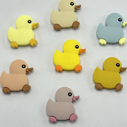 Little Ducks Ducklings Colorful Cute Silicone Focal Beads Random Mix