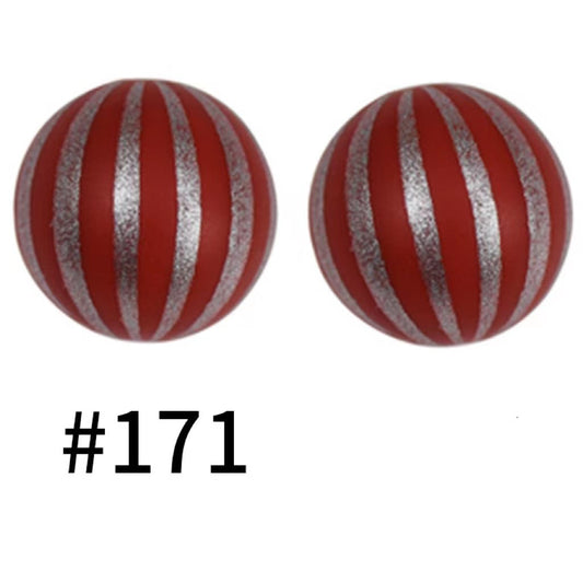 Printed Red Balloon Silicone Beads Number 171