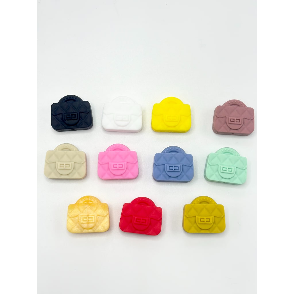 Women's Fashion Handbag Random Mix Silicone Focal Beads