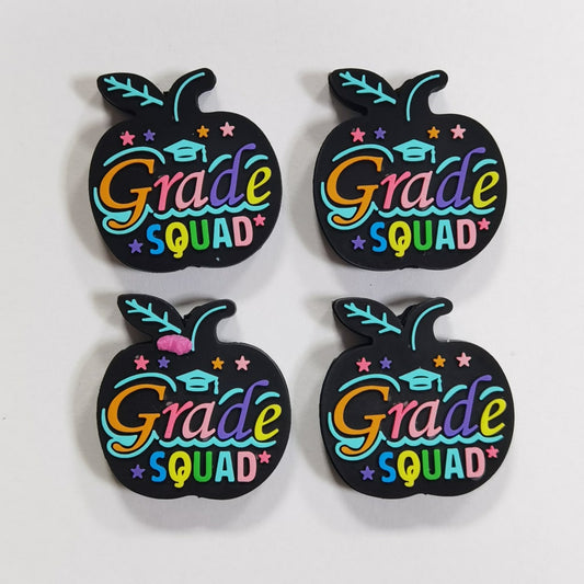 Cute Grade Squad School Apples Silicone Focal Beads