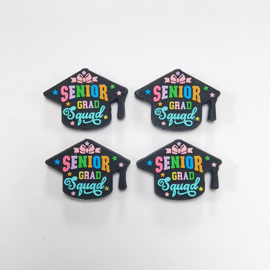 Cute Squad School Senior Graduate Silicone Focal Beads