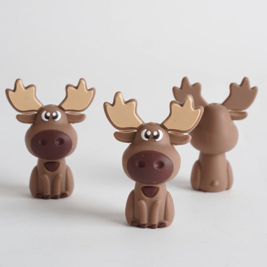 Adorable 3D Cute Deer Elk Silicone Focal Beads