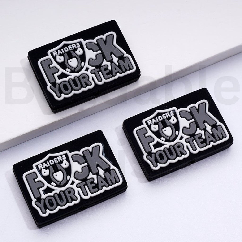 Humor  Las Vegas Hunters Your Team American Football Silicone Focal Beads