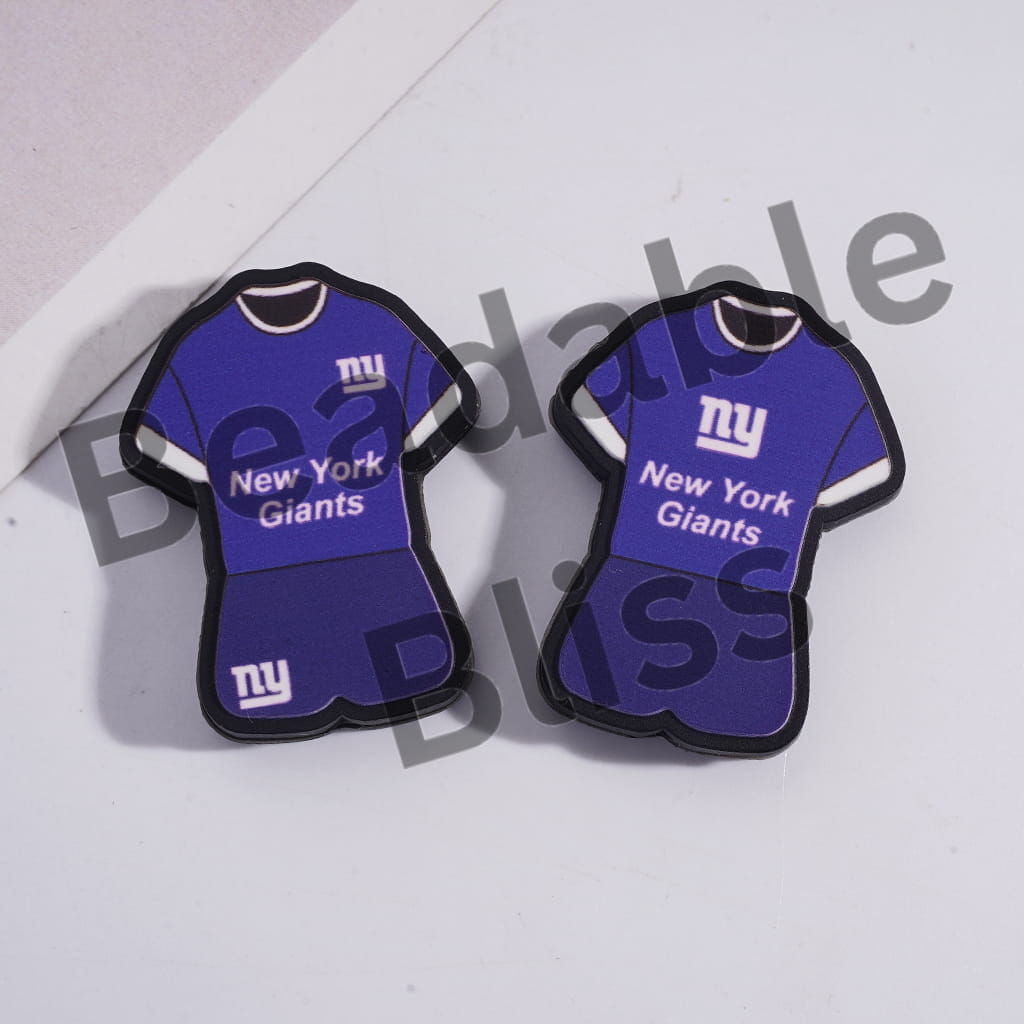 Silicone Focal Beads NY Football Set Jersey