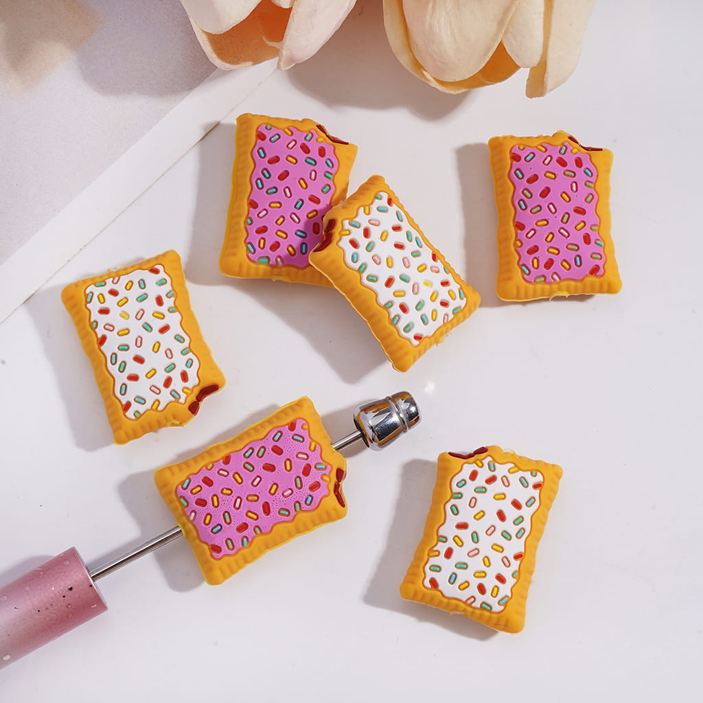 3D American Breakfast Snack Silicone Focal Beads