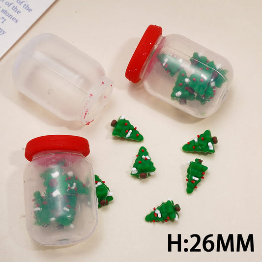 Mini Christmas Tree Inside Bottle Soft Silicone Shaker Beads