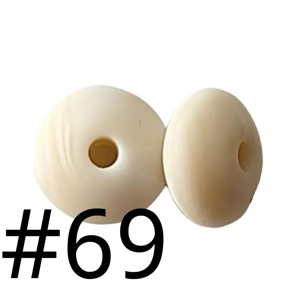 Silicone Lentil Beads Spacers 12mm
