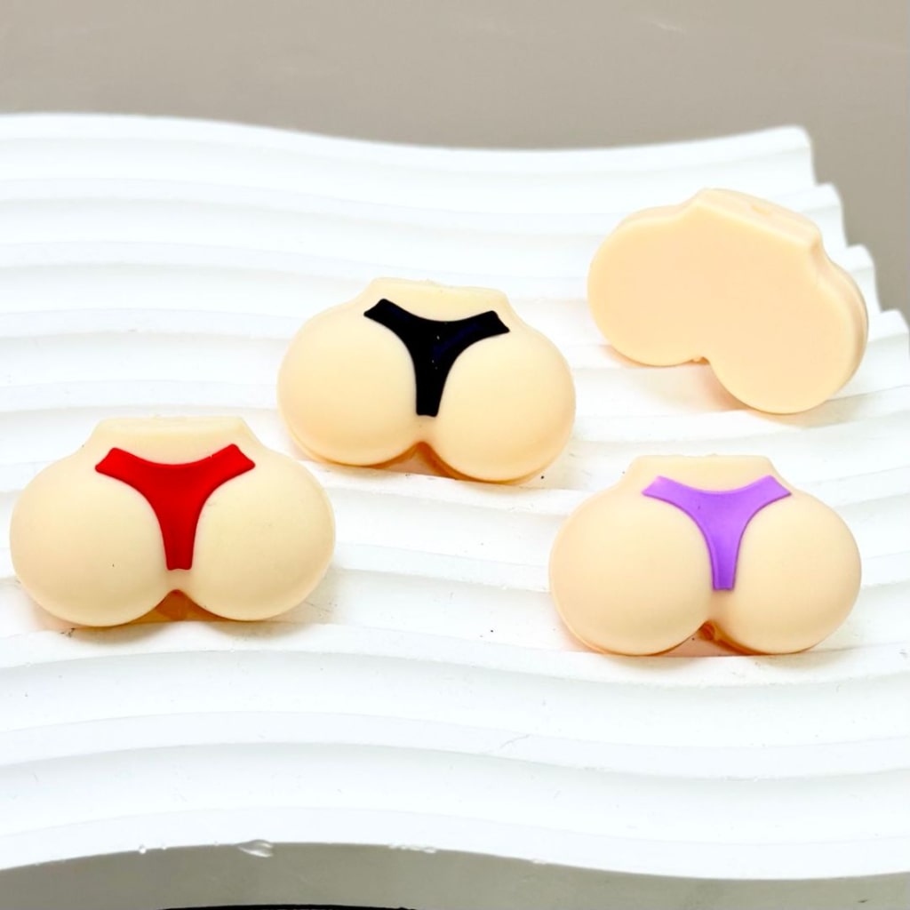 Sexy Ass Bottom Hip 3D Vivid Silicone Focal Beads