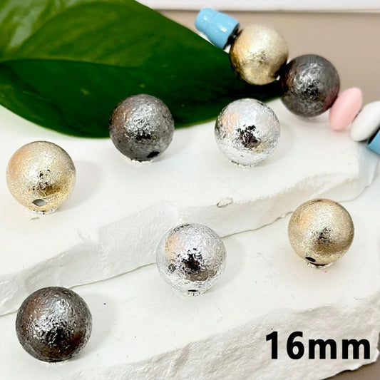 Metallic Color Bumpy Round Shiny Acrylic Beads, 16MM, Whole Bag (200pcs) Sale, Please Read the Description