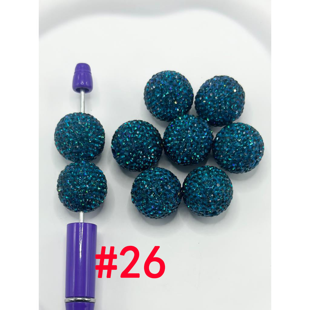 Rhinestones with Clay Beads, 20mm, Please Read Description