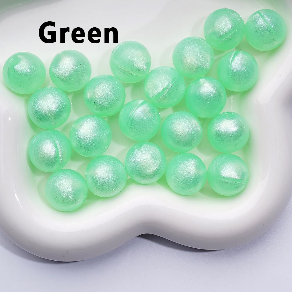 Glossy Multi-Color Round Acrylic Beads – Sparkling Glitter Finish, 16MM
