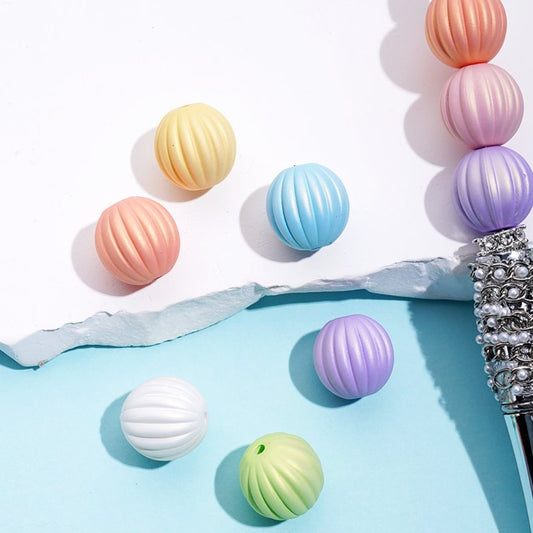 Cute Colorful Pumpkin Acrylic Beads, 16MM, Random Mix