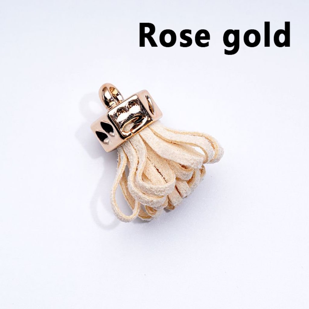 Mini Cute Solid Color Tassels with Rings for Jewelry Accessories, 25MM