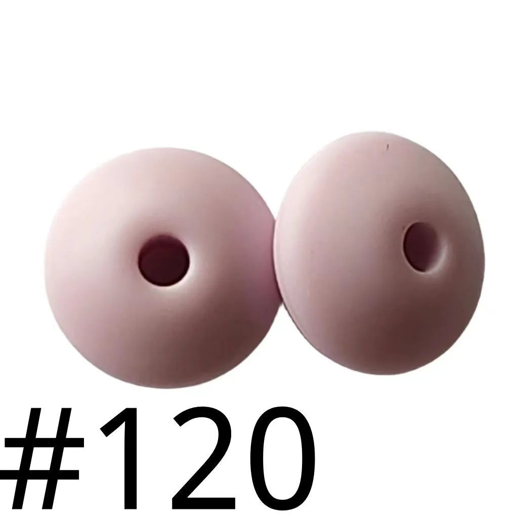 Silicone Lentil Beads 12mm