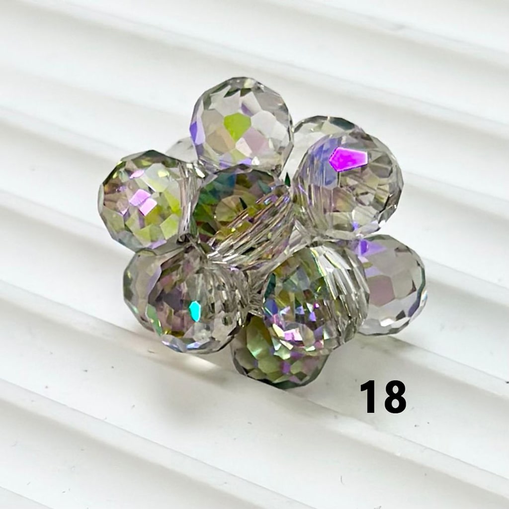 Colorful Water Drop Shape Bling Bling Rhinestones Knots Beads, Around 20MM