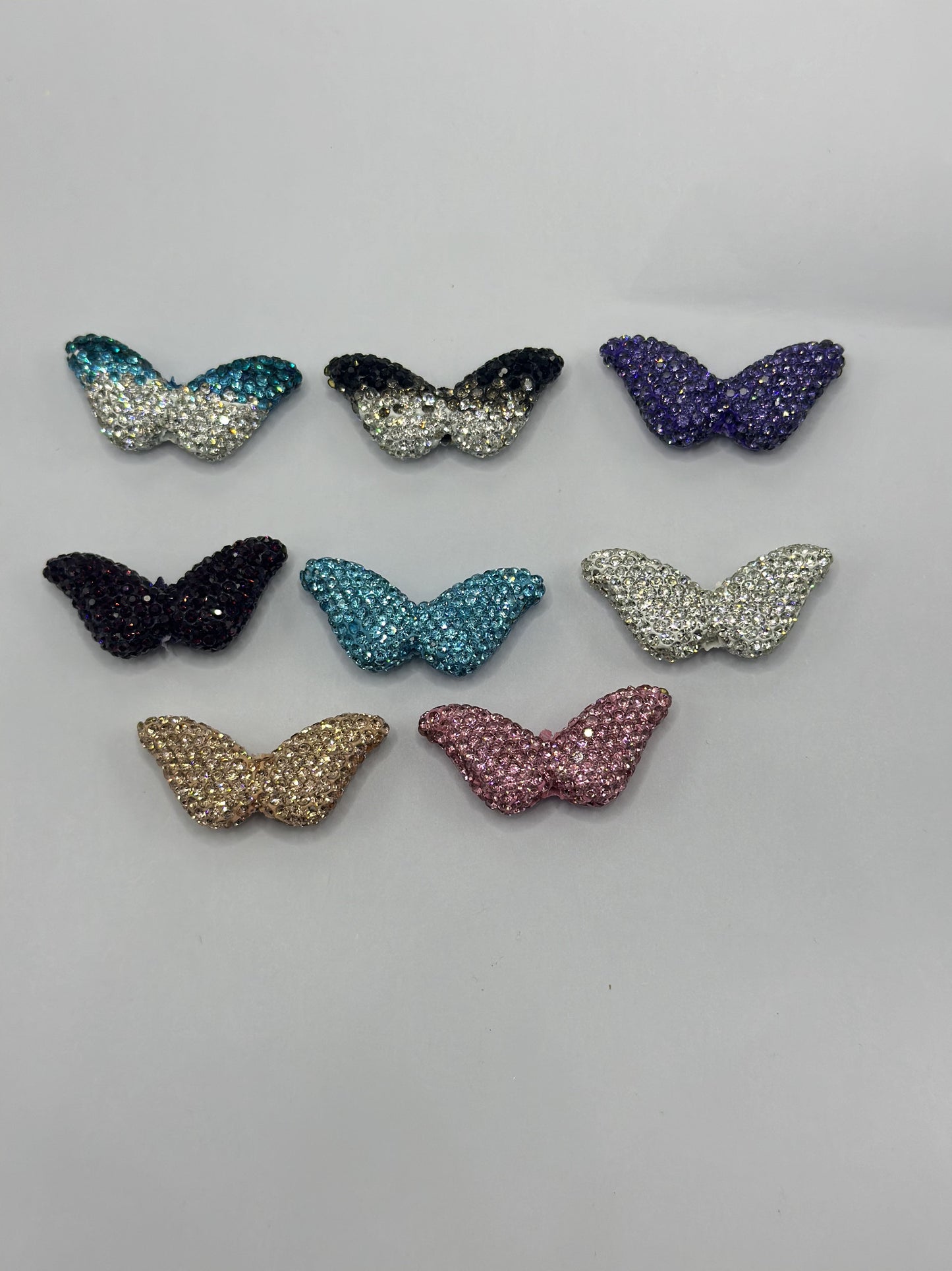 Crystal Rhinestones with Butterfly Clay Beads, PLEASE READ DESCRIPTION