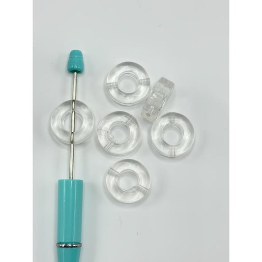 Cute Circle Beads, Clear Ring Loop Acrylic Beads, Size 21mm