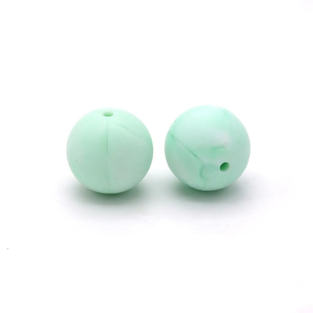 Silicone Beads, Solid Colors, 15 mm