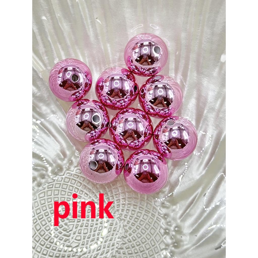 Glossy Metallic Colored Acrylic Beads  16mm