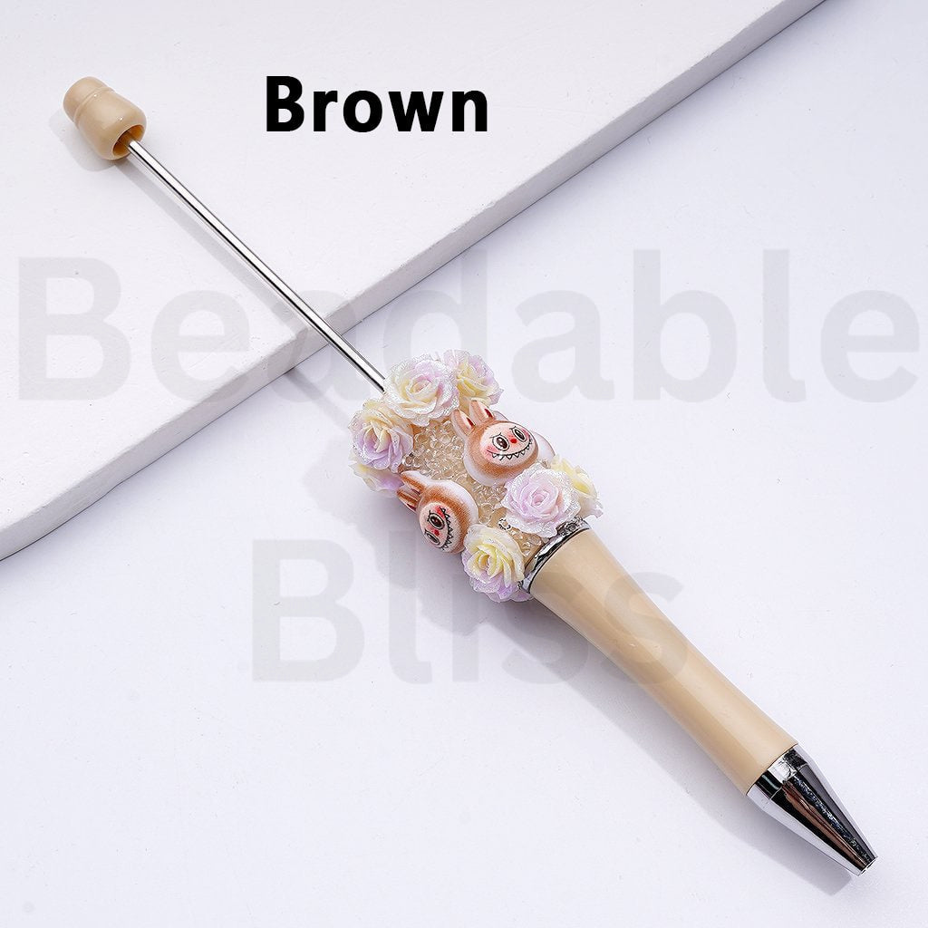 Luminous Glitter Flower Tiny Goblin Monster Doll Character Head Clear Sugar Beadable Pens
