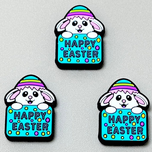 Bunny Rabbit Happy Easter Little Cute Silicone Focal Beads