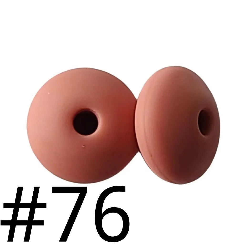 Silicone Lentil Beads 12mm