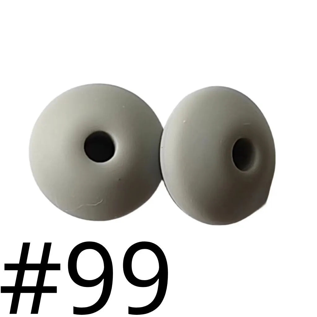 Silicone Lentil Beads 12mm