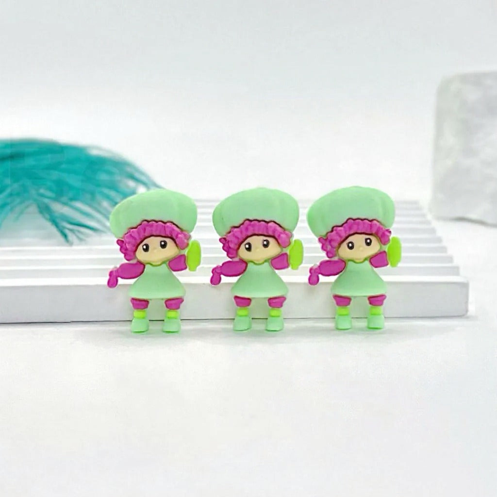 3D Cute Strawberry Shortcak Mini Cartoon Silicone Focal Beads