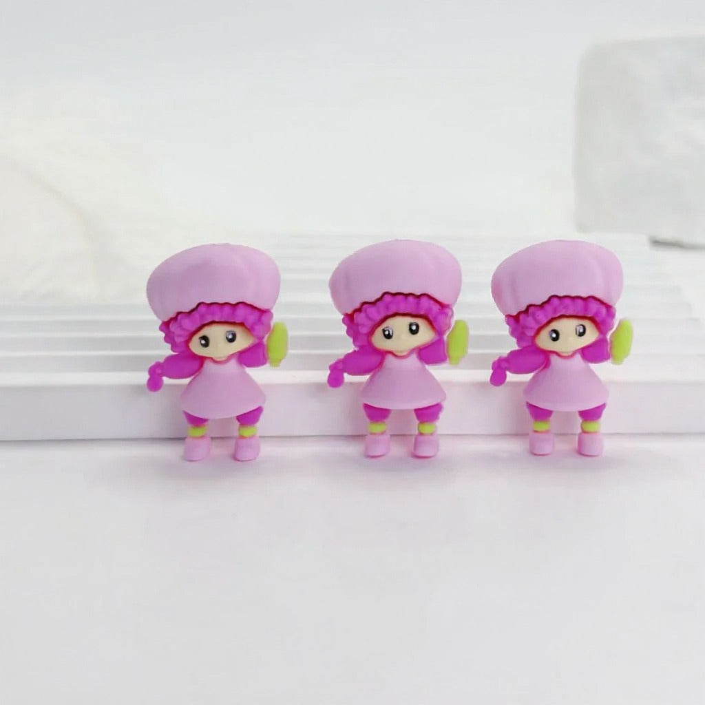 3D Cute Strawberry Shortcak Mini Cartoon Silicone Focal Beads