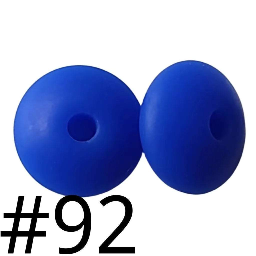 Lentil Silicone Beads Spacers Saucers 12mm