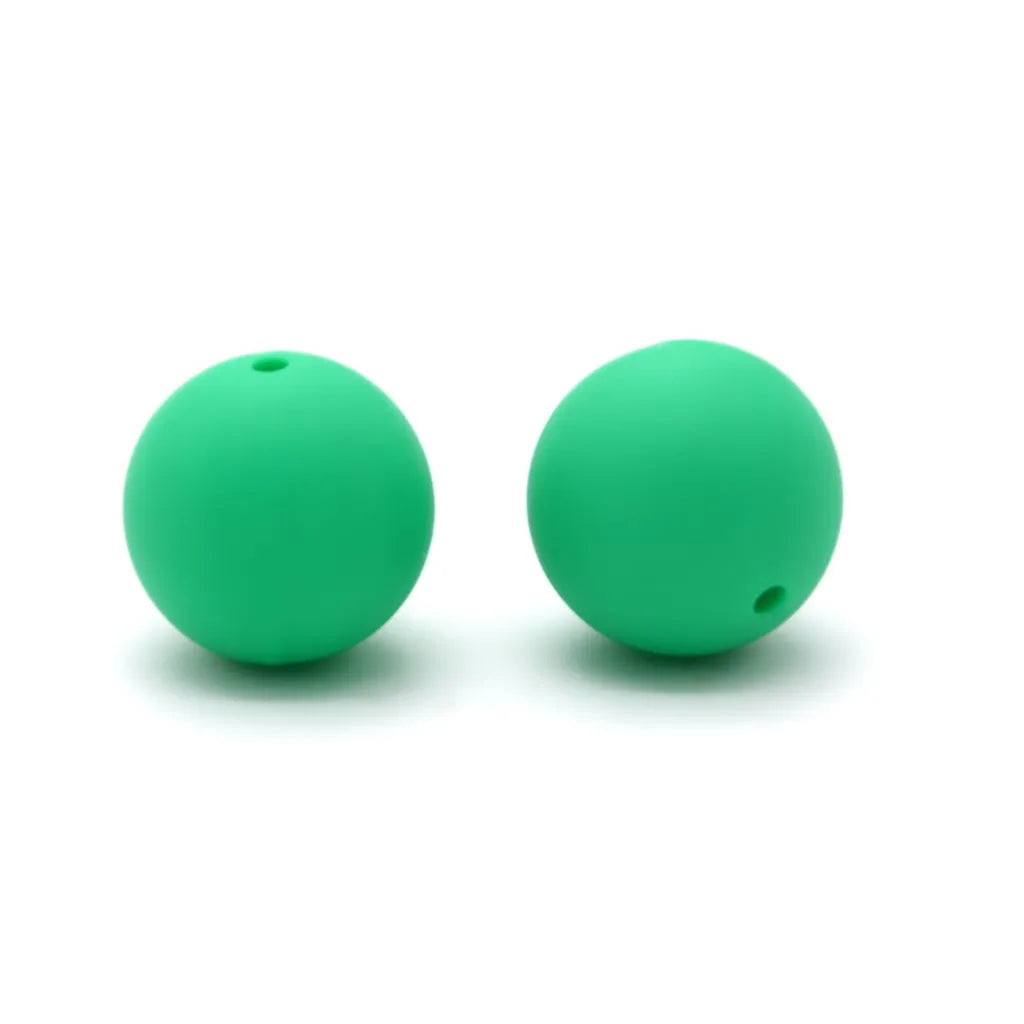 Solid Colored Silicone Beads 15 mm