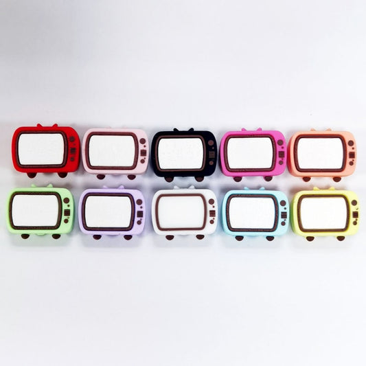 Televisions 3D Cute Silicone Focal Beads, Random Mix